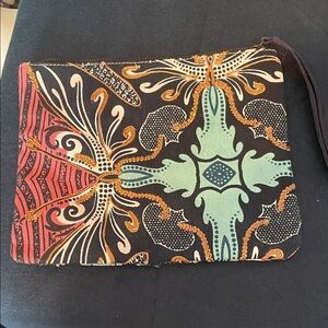 Elegant Black and Multicolor Wristlet